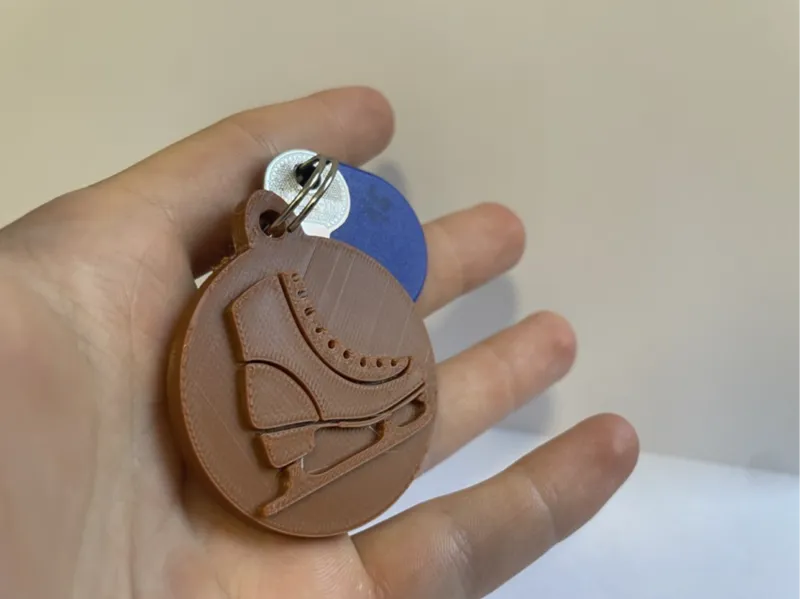 ice skating keychain