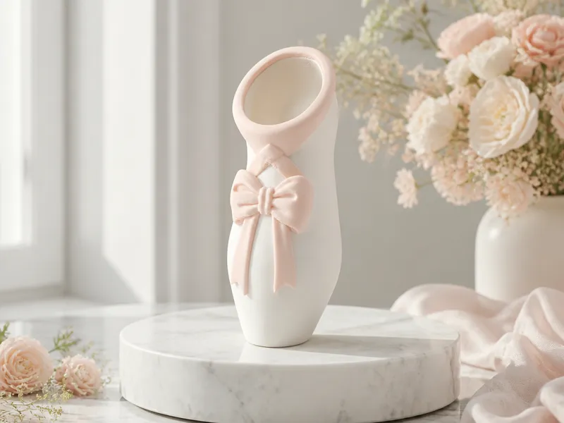 Ballet Shoe Vase - Ballerina Slipper Decor