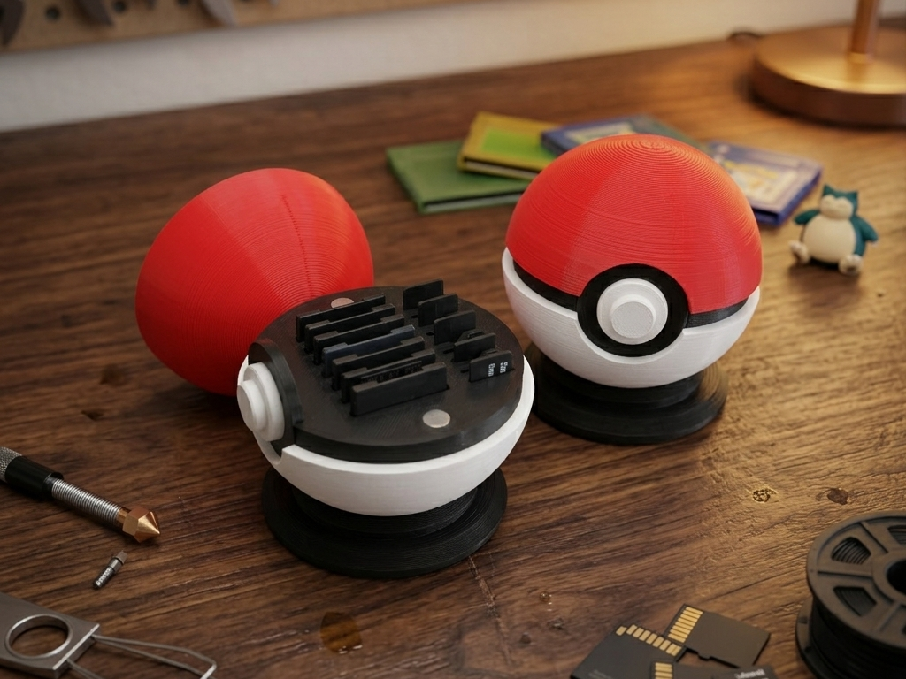Pokémon Pokeball SD Micro SD Card Holder