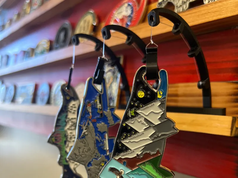 Salmon Challenge Coin Display - Base Kodiak