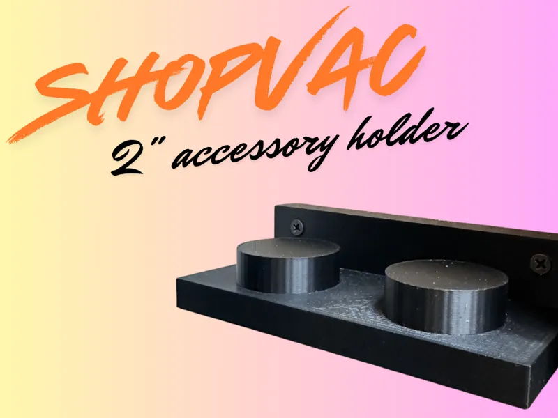 2" ShopVac accessories holder with wall mount