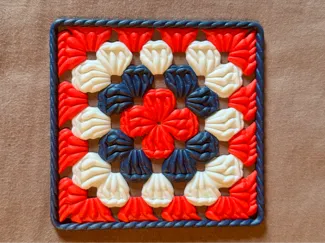Multi-color and -size Granny Square w/ Americana
