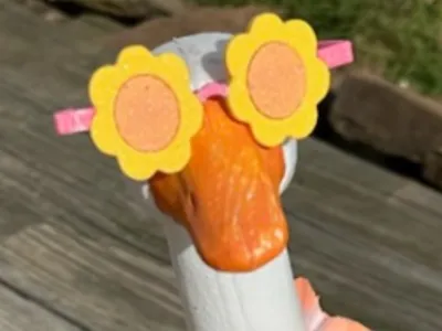porch goose flower glasses
