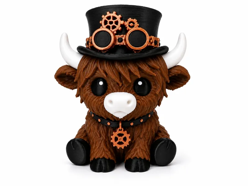 Steampunk Highland Cow
