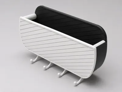 Wall Organizer with Hooks