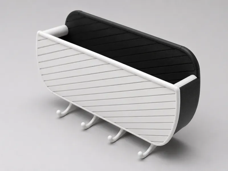 Wall Organizer with Hooks