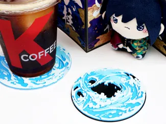鬼灭之刃水之呼吸富冈义勇杯垫 Demon Slayer Kimetsu no Yaiba Giyuu