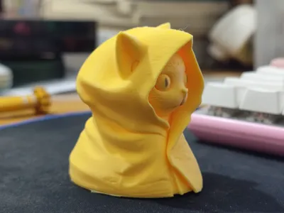 Cloaked Mysterious Cat Statue