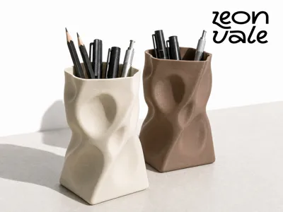 Folded Petal Holder Flowing Petal Folded Pen Holder Organizer Holder