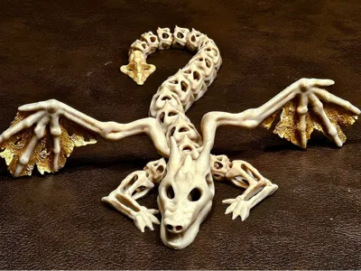 Demon Skeleton Dragron with Wings