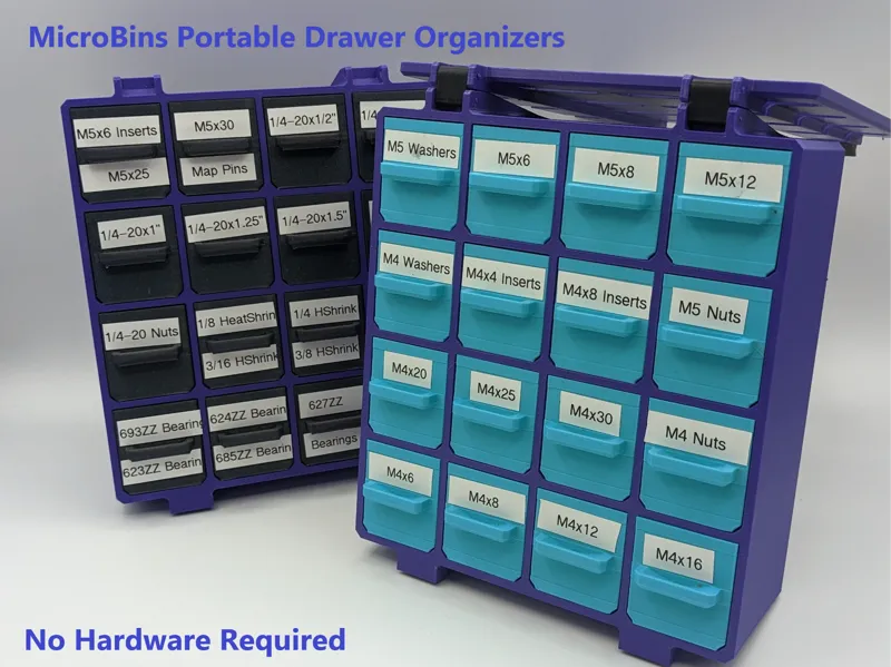 MicroBins Portable No Hardware Drawer Organizer