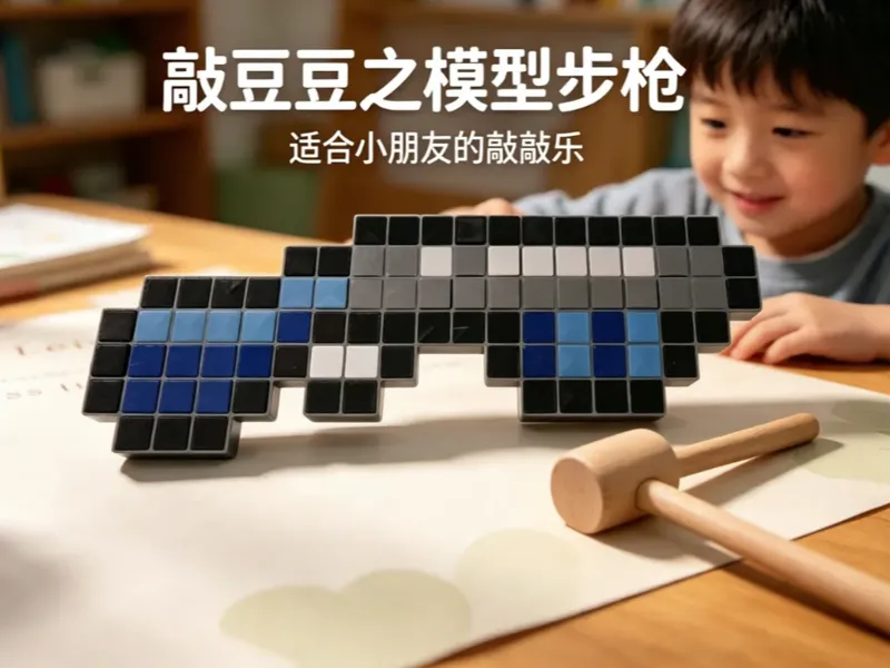 敲豆豆之步枪模型【适合小朋友玩的拼豆敲敲乐】
