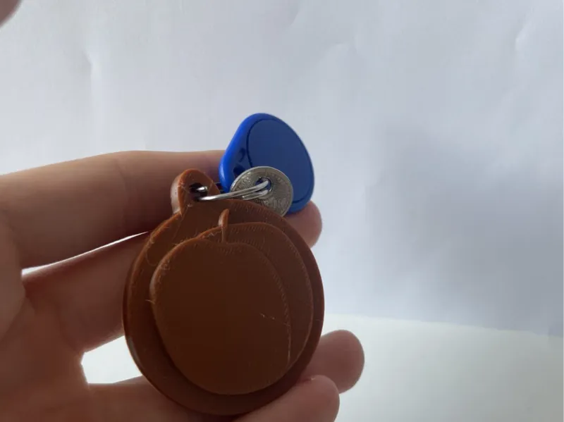 Peach keychain