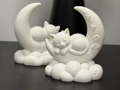 Moon Kitten on the Clouds