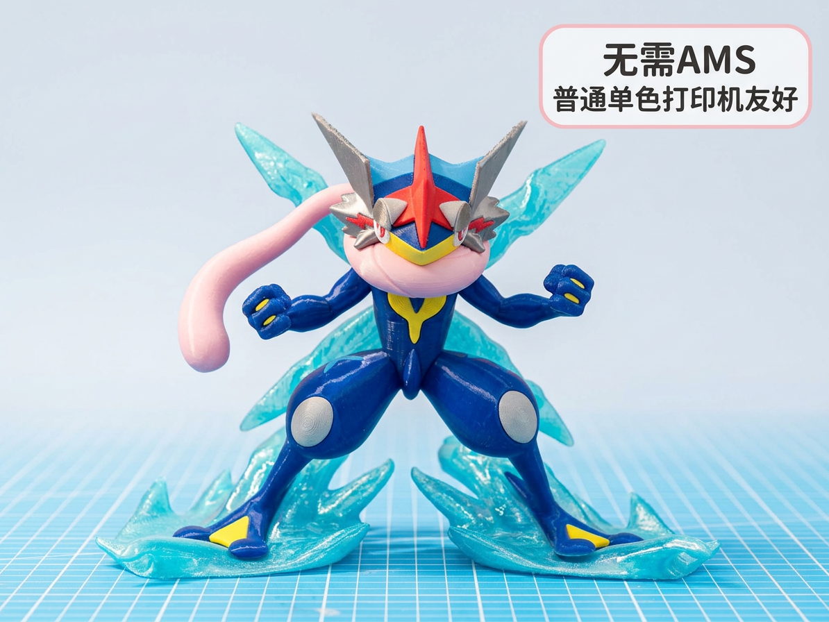宝可梦-小智版甲贺忍蛙（Ash-Greninja）18cm 已拆件 无需AMS