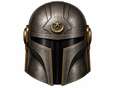 Turkish Flag Mandalorian Helmet
