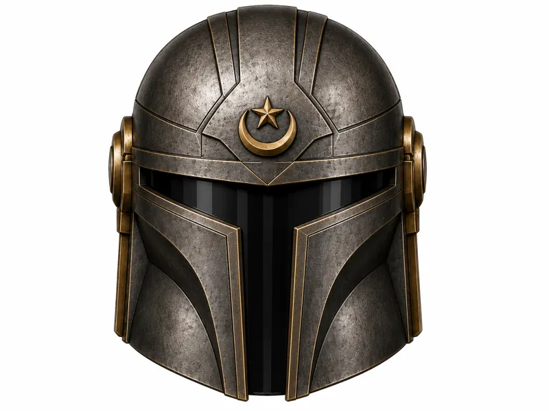 Turkish Flag Mandalorian Helmet