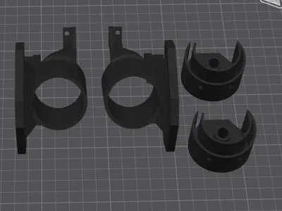 WALL-E robot, improved motor mount, with motor cover