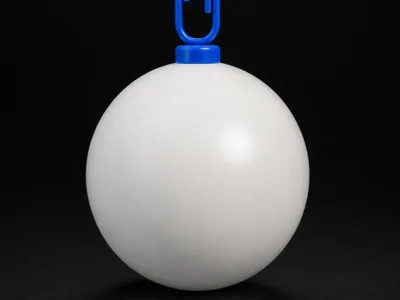 Blank Bingo Ball With Clip