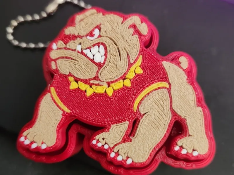 Bulldog mascot fidget clicker