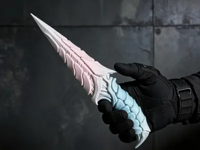 Iridescent Frostscale Osseous Tactical Dagger