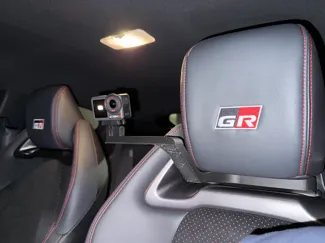 Toyota GR Yaris action cam mount for headrest