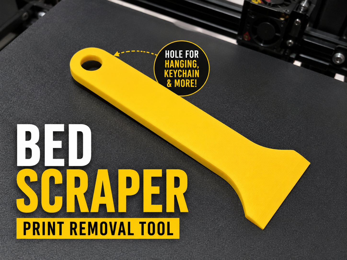 [Custom Size] Bed Scraper | Print Removal Tool