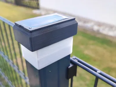 Solar light for double-bar fence