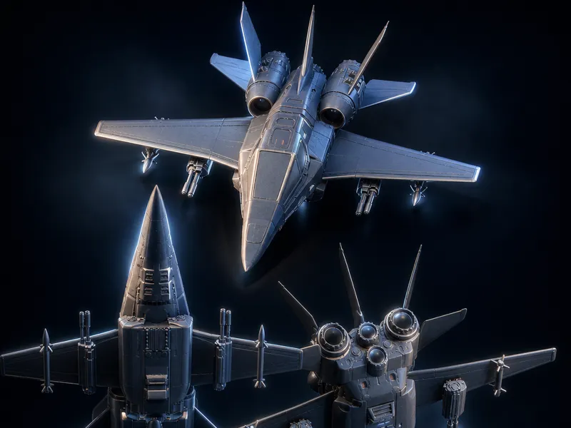 Ravenscar Heavy Fighter Jet Gunship Starship Model