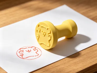 Line Dog Xiugou Xiaobai Stamp - Anime Merchandise Journal Stamping - Cute Colorful Pattern Stamp Toy