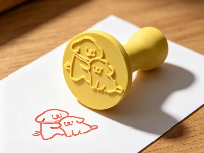 Line Doggy Stamp - Anime Merchandise Journal Stamp - Cute Colorful Pattern Stamping Toy