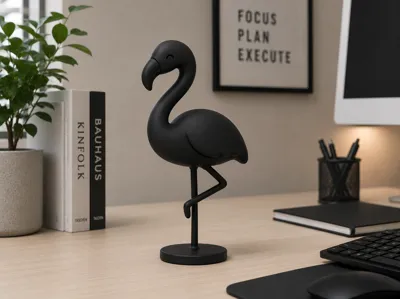 Modern Flamingo Sculpture