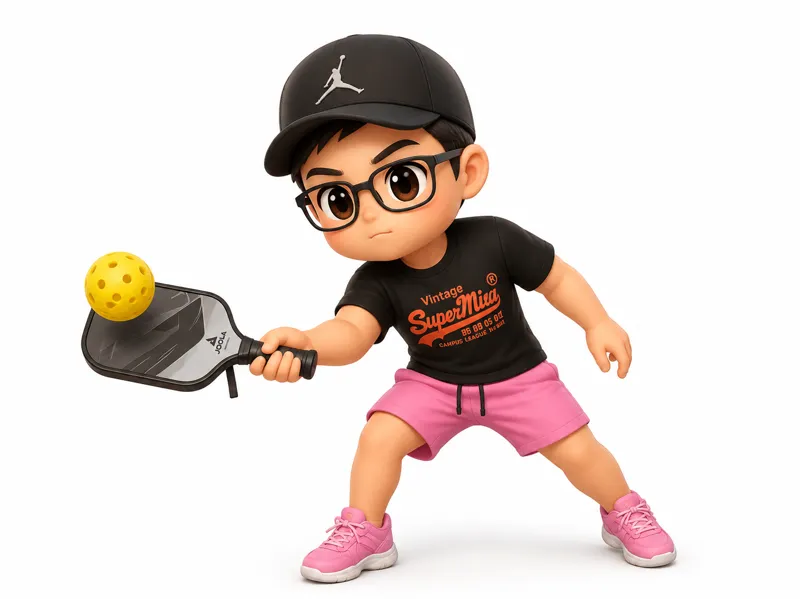 Cute Pickleball Boy