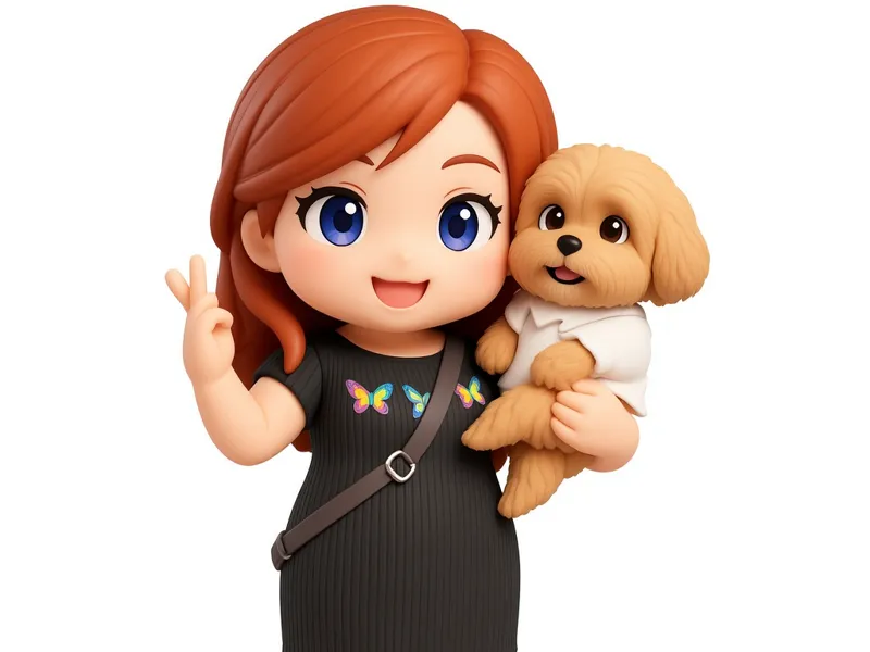 Cute Dog with lady