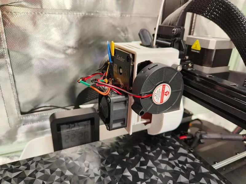 Ender 3 V3 KE fan shroud for 40mm fan and two 5015