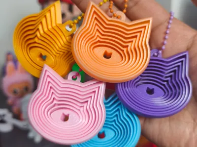 Cat Radish Pagoda Keychain, Radish Pagoda Charm~Size approx 5*5cm