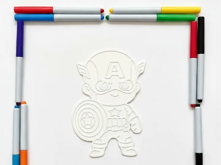 Colorir Capitao America