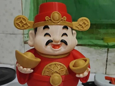 Cute Q-version God of Wealth loose parts pre-separated