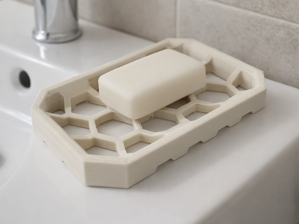 Honeycomb Minimalist Self-Draining Soap Dish