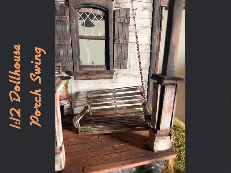 1:12 Dollhouse Porch Swing