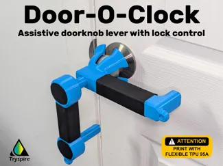 Door-O-Clock (doorknob lever with lock control)