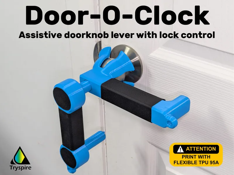 Door-O-Clock (doorknob lever with lock control)