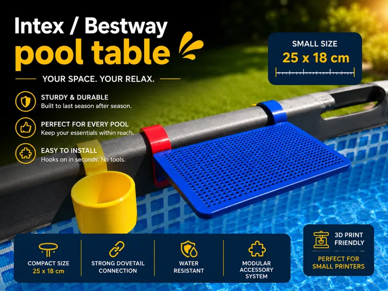 Small Pool Table (25x18cm) for Intex / Bestway