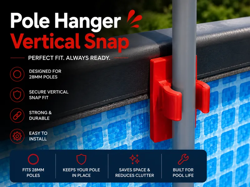 Pole Hanger - vertical snap - fi 28mm