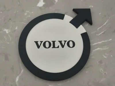 VOLVO Inspired Dual-Color Coaster / Dual-Color Inlay Coaster