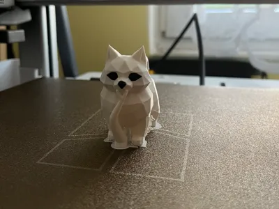 Low-Poly Cute Dog (With Tree Supports)