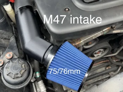E90 M47 intake adapter 75 and 76mm