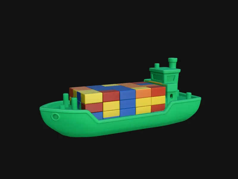 货轮风格benchy 小船