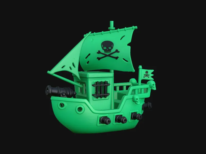 海盗船风格benchy 小船