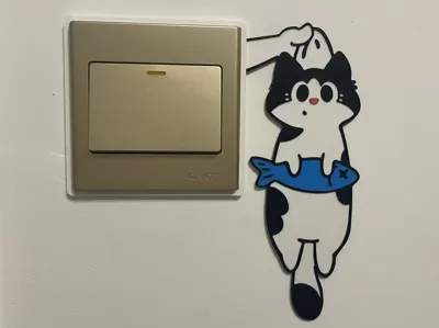Gluttonous Cat Switch Decoration
